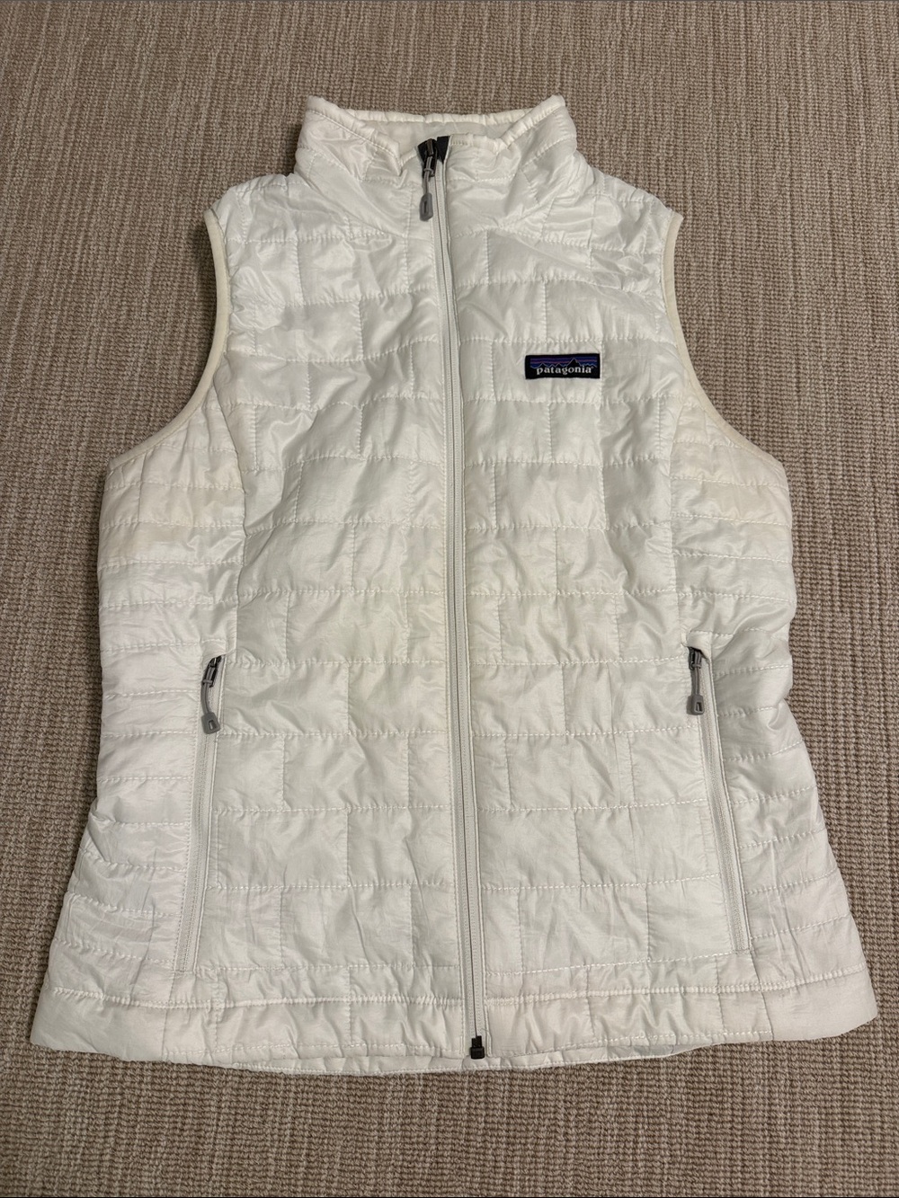 Patagonia White Quilted Insulated Women's Vest